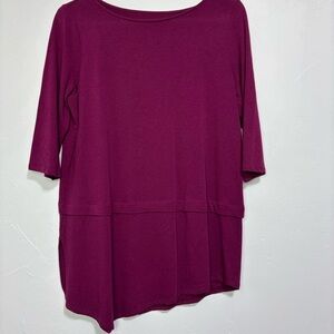 Purejill PJ Boat Neck Top Women's Small T Shirt Basic Essential Casual Shirt